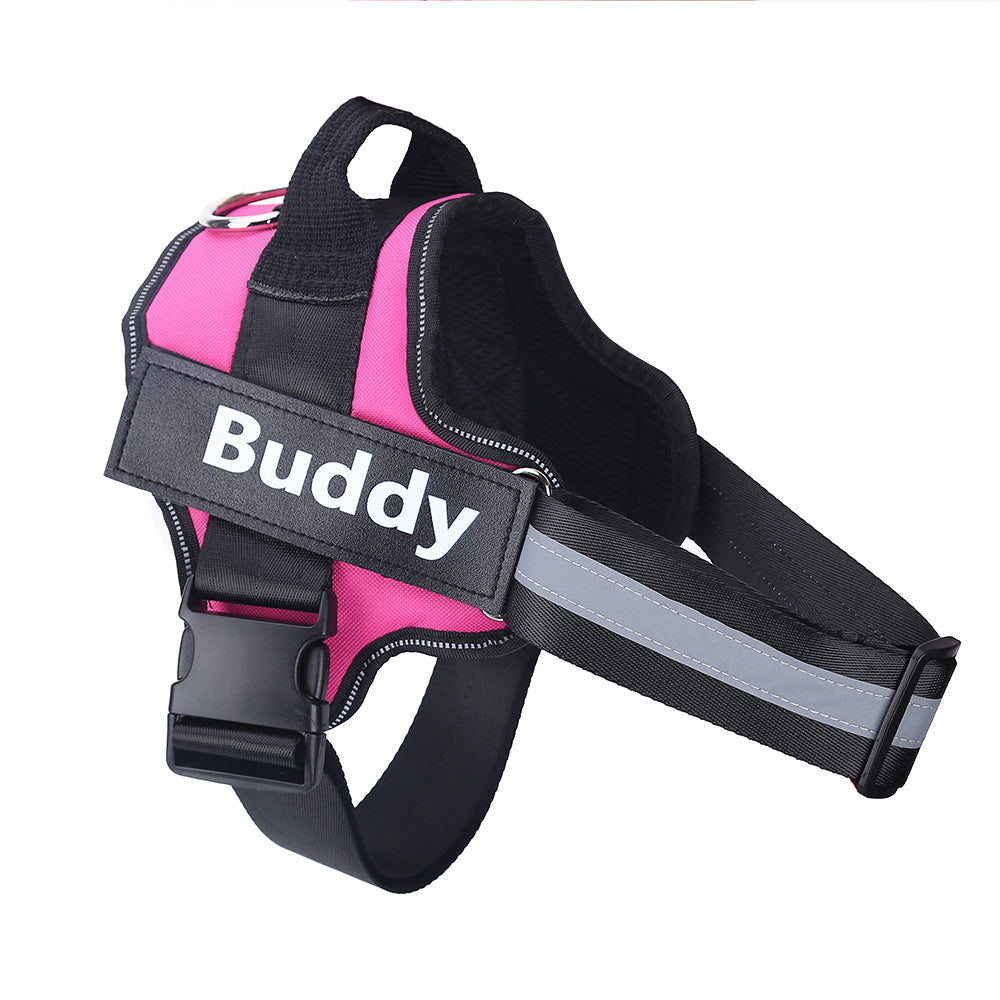 Personalized No-Pull Dog Harness – Reflective, Adjustable, Breathable Vest with Custom Patch