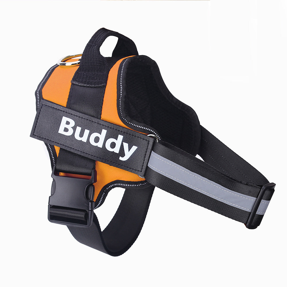 Personalized No-Pull Dog Harness – Reflective, Adjustable, Breathable Vest with Custom Patch