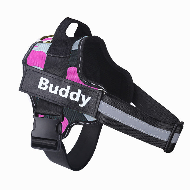 Personalized No-Pull Dog Harness – Reflective, Adjustable, Breathable Vest with Custom Patch