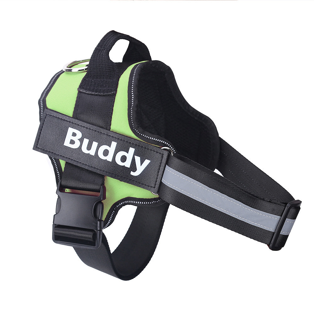 Personalized No-Pull Dog Harness – Reflective, Adjustable, Breathable Vest with Custom Patch