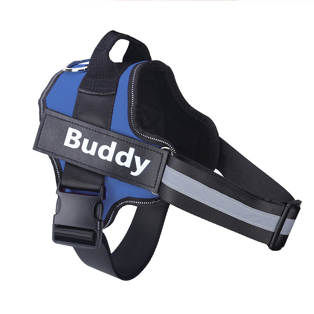 Personalized No-Pull Dog Harness – Reflective, Adjustable, Breathable Vest with Custom Patch