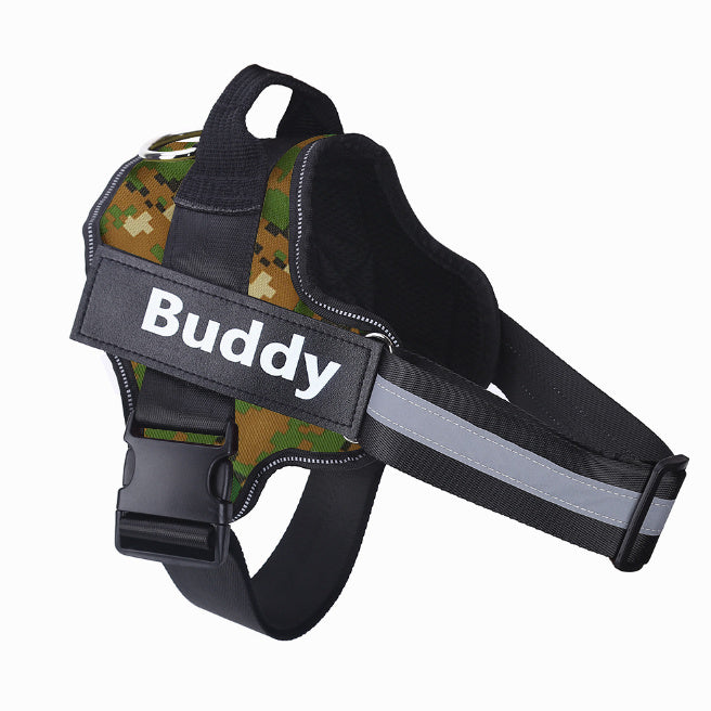 Personalized No-Pull Dog Harness – Reflective, Adjustable, Breathable Vest with Custom Patch