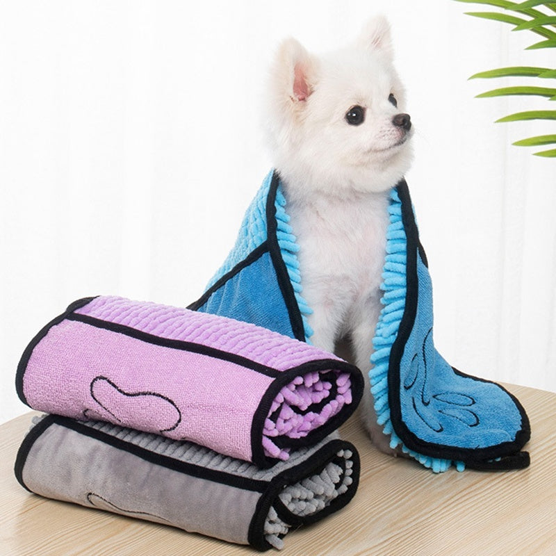 Super Absorbent Dog & Cat Bath Towel – Quick-Dry Microfiber Pet Bathrobe