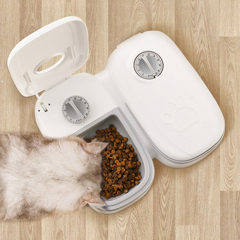 Automatic Pet Feeder with Timer – Smart Food Dispenser for Dogs & Cats, Stainless Steel Bowl