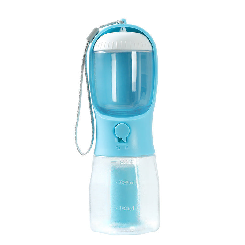 3-in-1 Dog Water Bottle with Food Box & Waste Bag Holder – Portable Pet Travel Cup