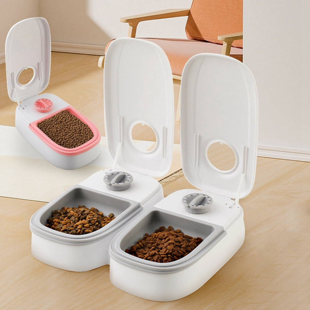 Automatic Pet Feeder with Timer – Smart Food Dispenser for Dogs & Cats, Stainless Steel Bowl