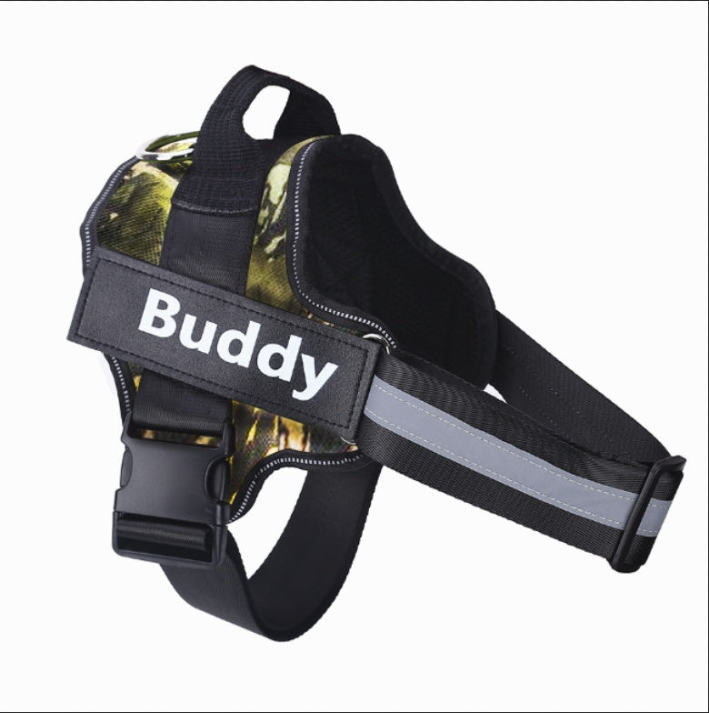 Personalized No-Pull Dog Harness – Reflective, Adjustable, Breathable Vest with Custom Patch