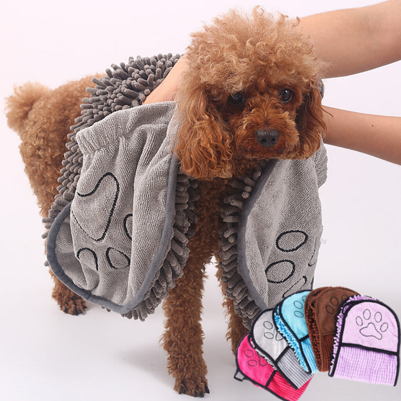Super Absorbent Dog & Cat Bath Towel – Quick-Dry Microfiber Pet Bathrobe