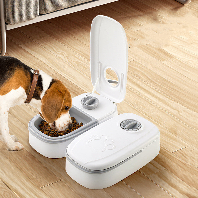Automatic Pet Feeder with Timer – Smart Food Dispenser for Dogs & Cats, Stainless Steel Bowl